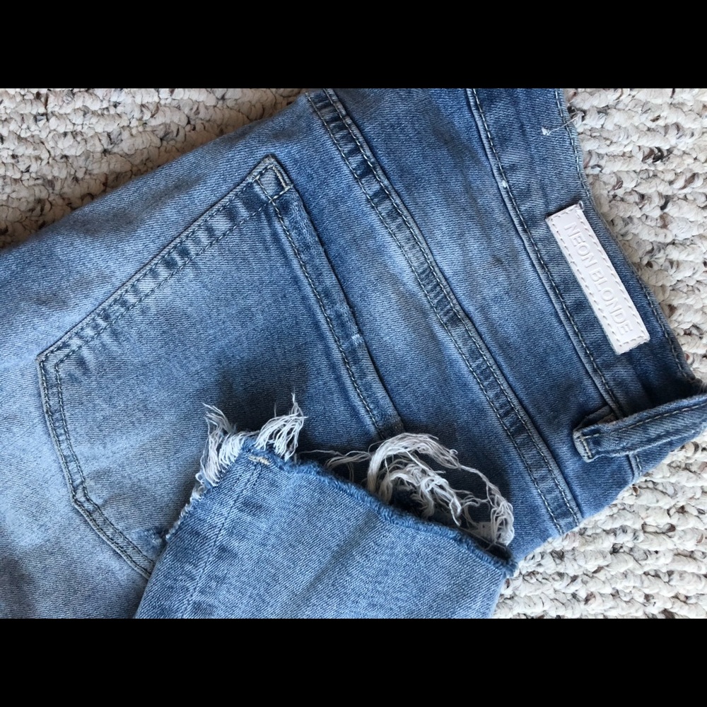 Neon Blonde distressed jeans